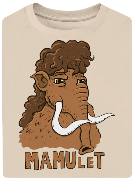 Mamulet unisex tričko oversized Almond