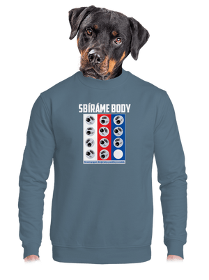 Sbíráme body - hokej unisex mikina bez kapuce Nordic Blue