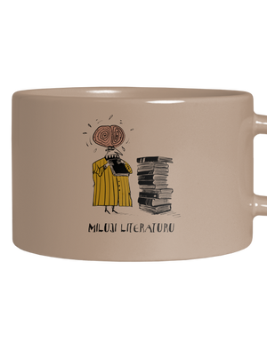 Miluji literaturu hrnek makronka Brown Macaron