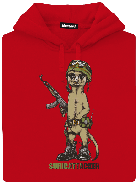 Surikata pánská mikina klokanka Red