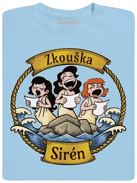 Zkouška sirén pánské tričko Sky Blue