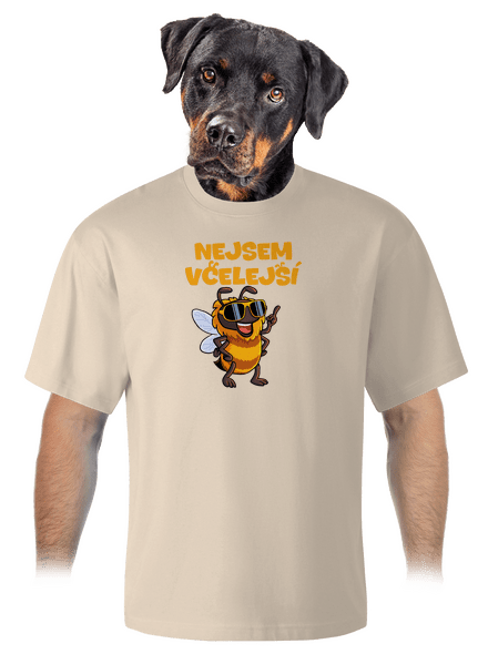 Nejsem včelejší unisex tričko oversized Almond