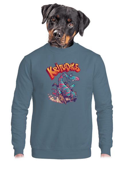 Kriplodokus unisex mikina bez kapuce Nordic Blue