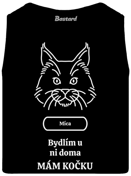 Nemůžu, mám kočku pánské tílko Black