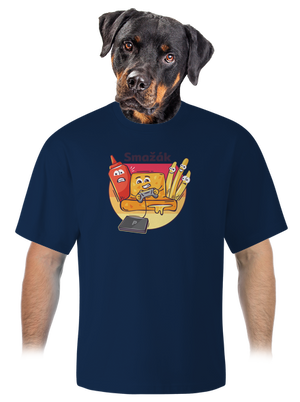 Smažák unisex tričko oversized Midnight Blue