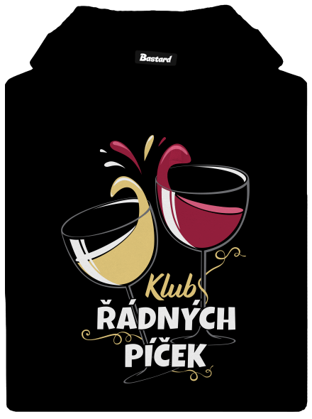 Klub řádných píček pánská mikina klokanka Black