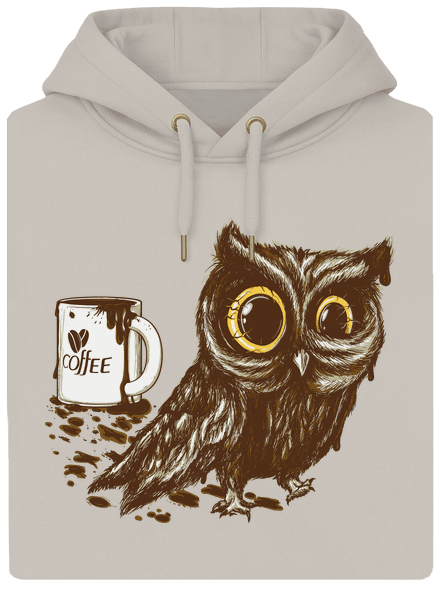 Sova na kofeinu unisex mikina premium Pastel Macchiato