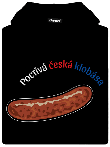 Poctivá buchta a klobása pánská mikina klokanka Black