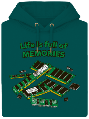 Uchováno v paměti unisex mikina premium Emerald Green