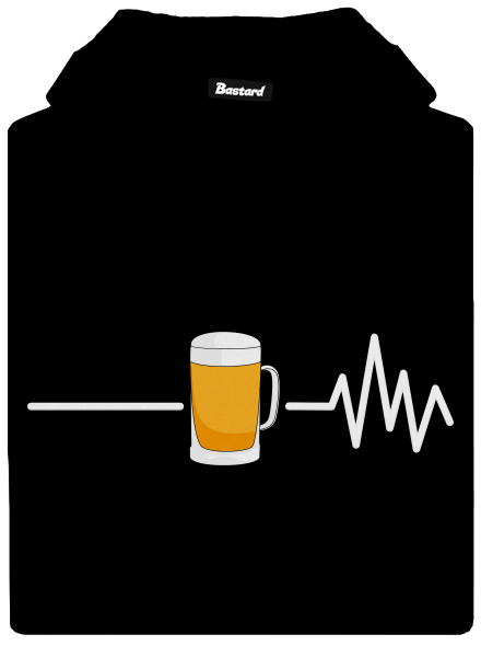 Beer help pánská mikina klokanka Black