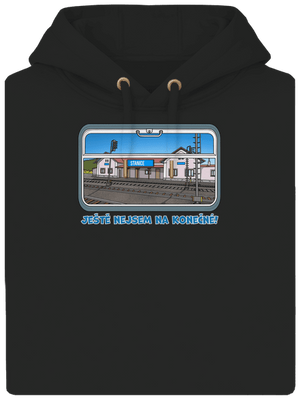 Nejsem na konečné unisex mikina premium Dark Black