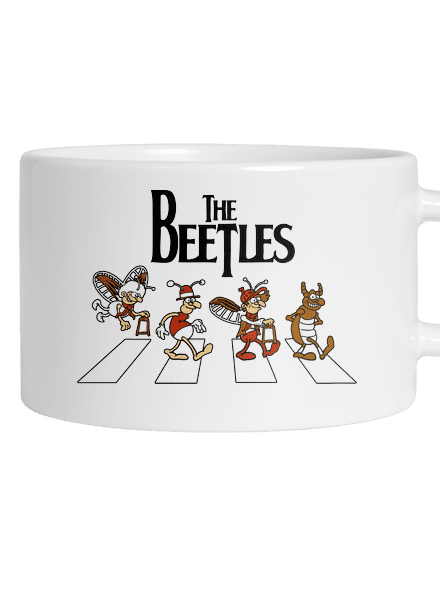 Beatles hrnek makronka White