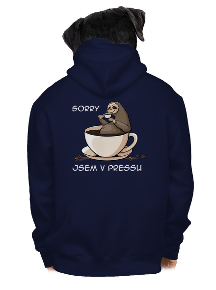 V pressu pánská mikina na zip Navy