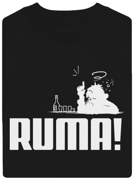 Ruma unisex mikina bez kapuce Black