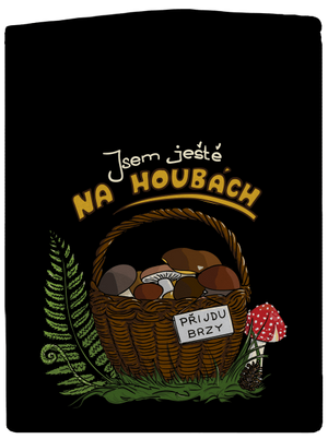 Na houbách pánská mikina na zip Black