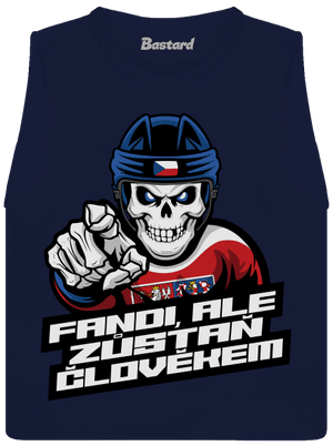 Fandi, ale zůstaň člověkem dámské tílko volné Navy