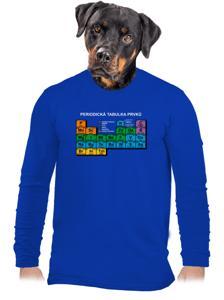 Periodická tabulka pánské dlouhý rukáv Royal Blue