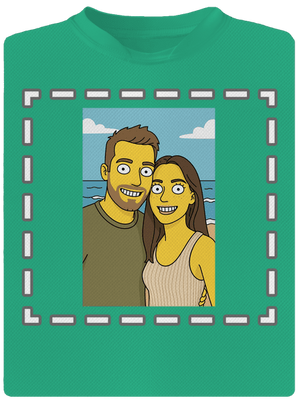 Simpsonovi z vlastní fotky pánské sportovní tričko Mint Mal