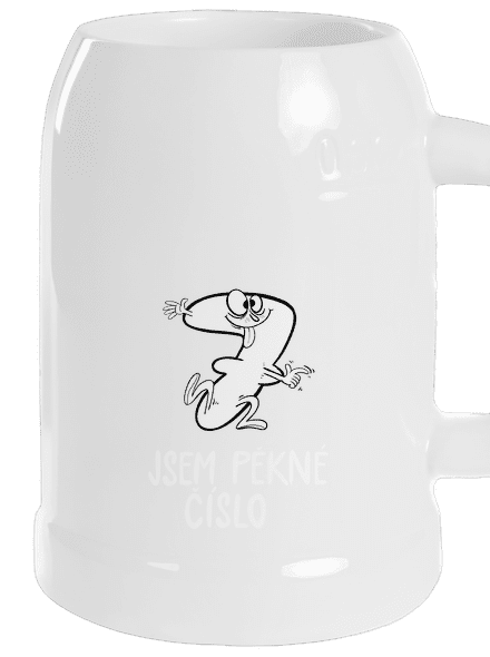 Jsem pěkné číslo půllitr White