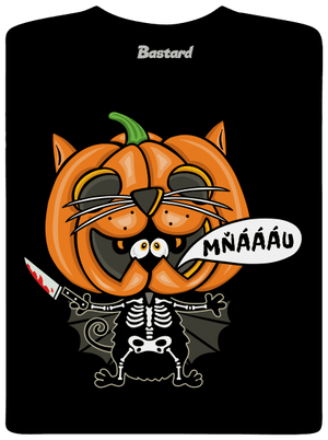 Halloweenská kočička pánské dlouhý rukáv Black