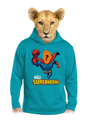 Můj superhrdina dětská mikina klokanka Hawaiian Blue