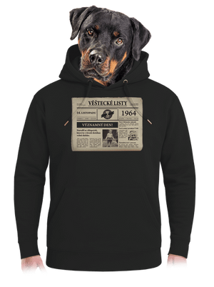 Věštecké listy unisex mikina premium Dark Black