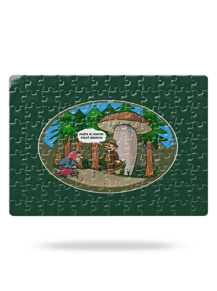 Babička a houbař puzzle White