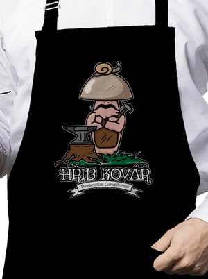 Hřib kovář zástěra Black