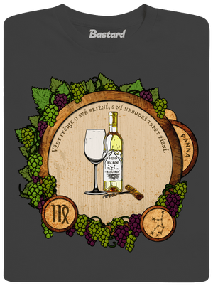 Vinný horoskop: Panna pánské tričko Dark Grey