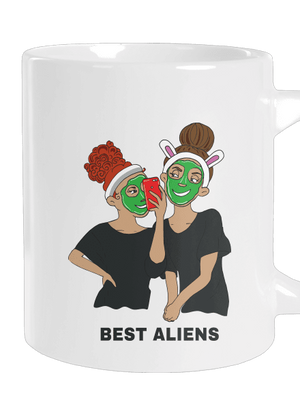 Best aliens velký hrnek White