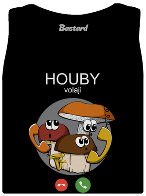 Houby volají dámské tílko klasické Black