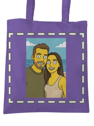 Simpsonovi z vlastní fotky taška Violet