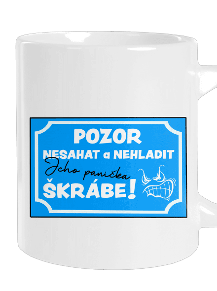 Pozor, nesahat velký hrnek White