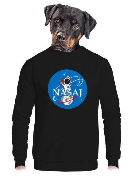 Nasaj unisex mikina bez kapuce Black