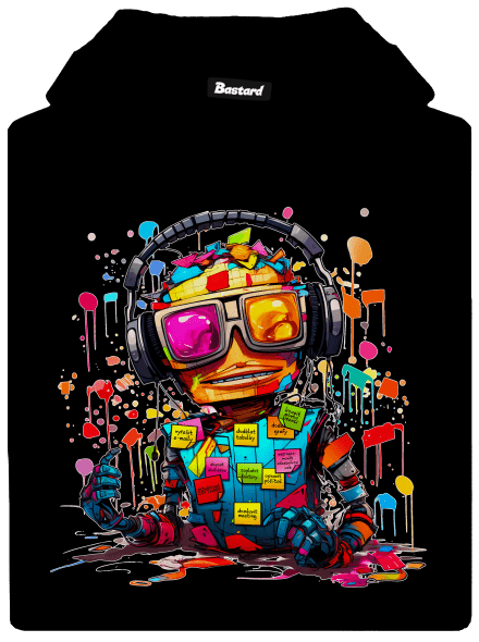 Workaholic robot pánská mikina klokanka Black
