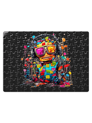 Workaholic robot puzzle White