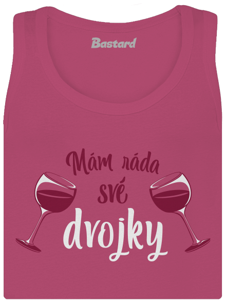 Dvojky dámské tílko klasické Magenta