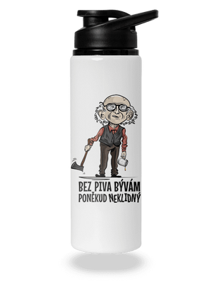 Neklidný bez piva lahev na vodu White