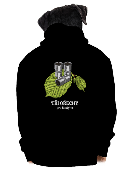 Tři ořechy pro... pánská mikina na zip Black