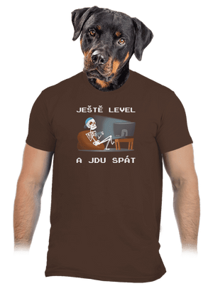 Ještě level pánské tričko Brown