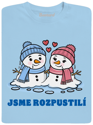 Rozpustilí sněhuláci pánské tričko Sky Blue
