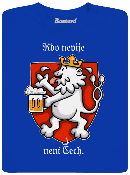 Kdo nepije, není Čech pánské dlouhý rukáv Royal Blue