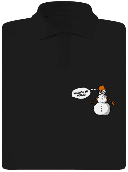 Mrznou mi koule pánská polokošile Black