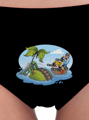 Ostrov železnice dámské kalhotky Black