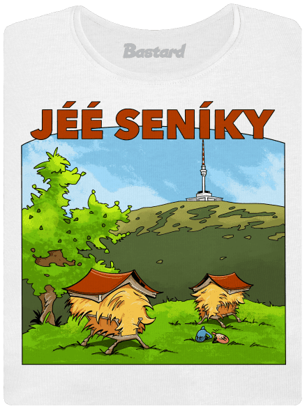 Jeseníky dámské tričko s lemem White