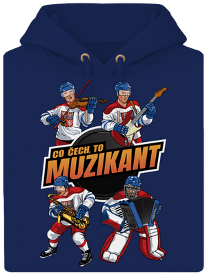 Co Čech, to hokejista unisex mikina premium Navy