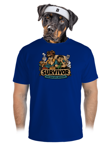 Survivor  pánské sportovní tričko Royal Blue Mal