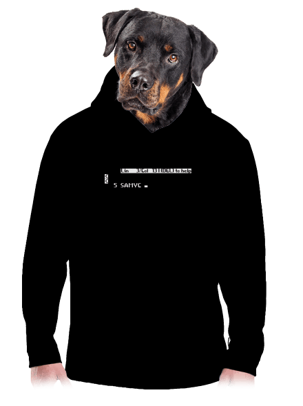 5 Samyc pánská mikina klokanka Black