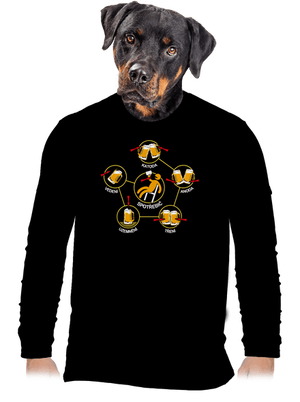 Pivní obvody pánské dlouhý rukáv Black