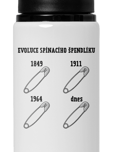 Evoluce spínacího špendlíku lahev na vodu White